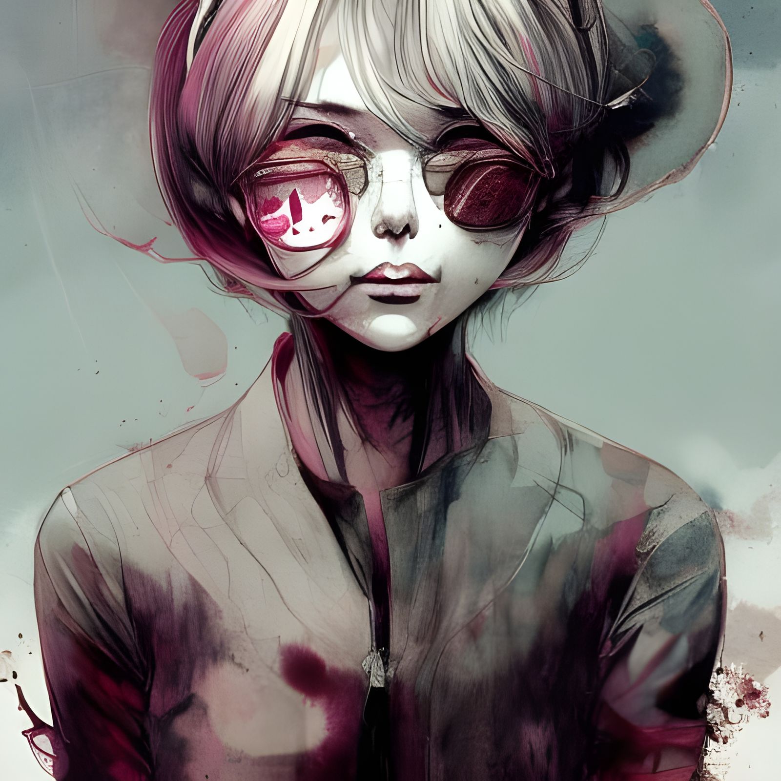 Cat Girl Transformation: Digital Watercolor Art