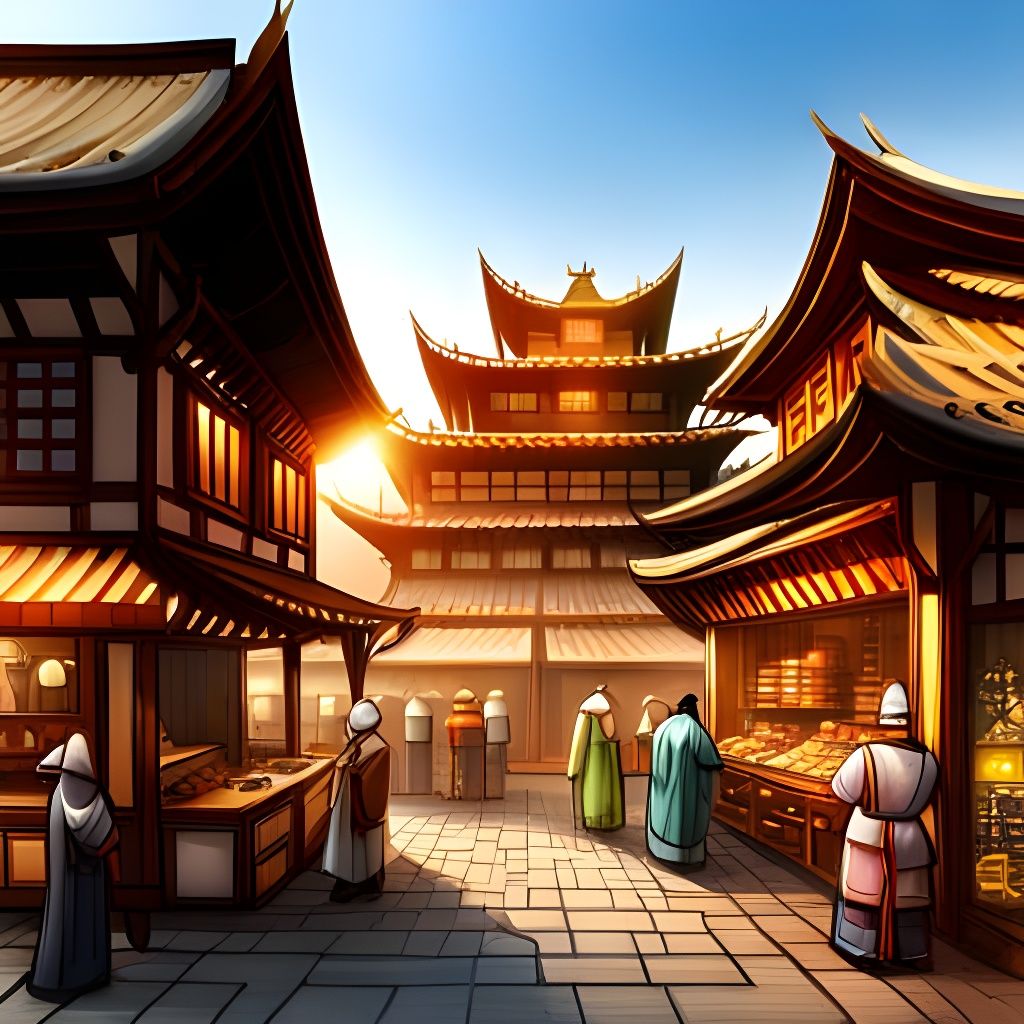 Medieval Chinese market