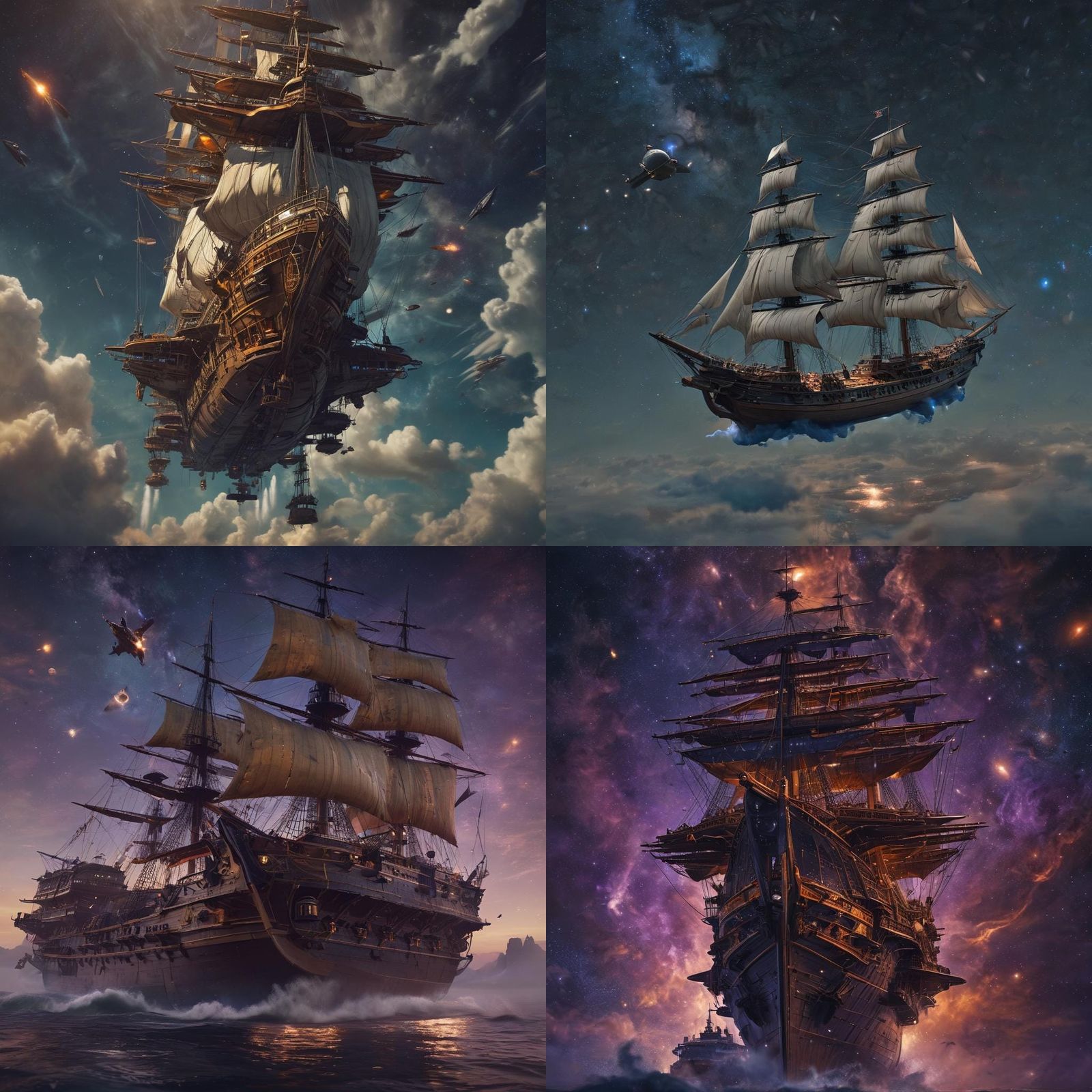 Spelljammer Ship in Space: Fantasy Concept Art