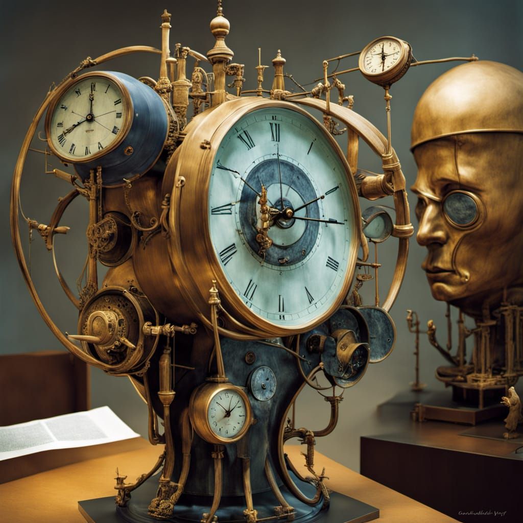 Surreal clock by Dali