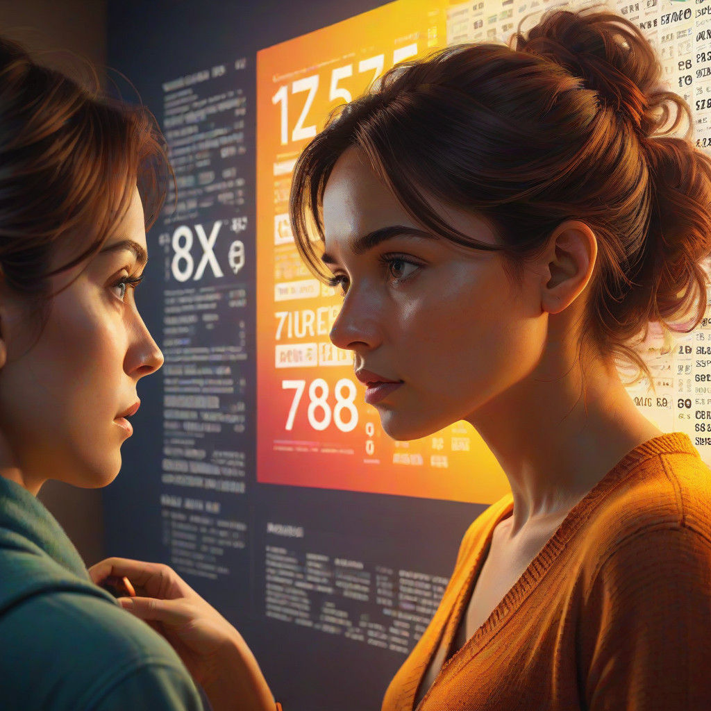 A Genius Ponders a Wordle Puzzle in Warm, Golden Light