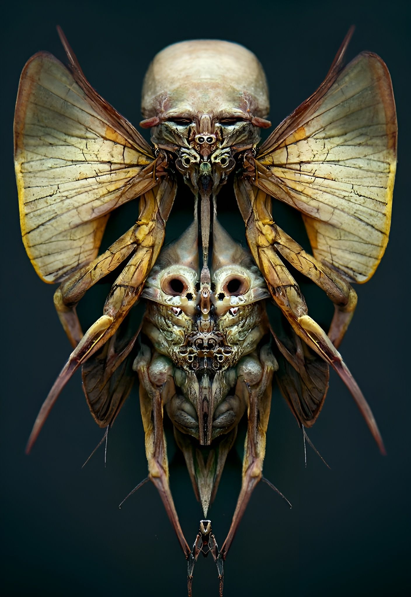 Eldritch Moth Creature: Digital Illustration