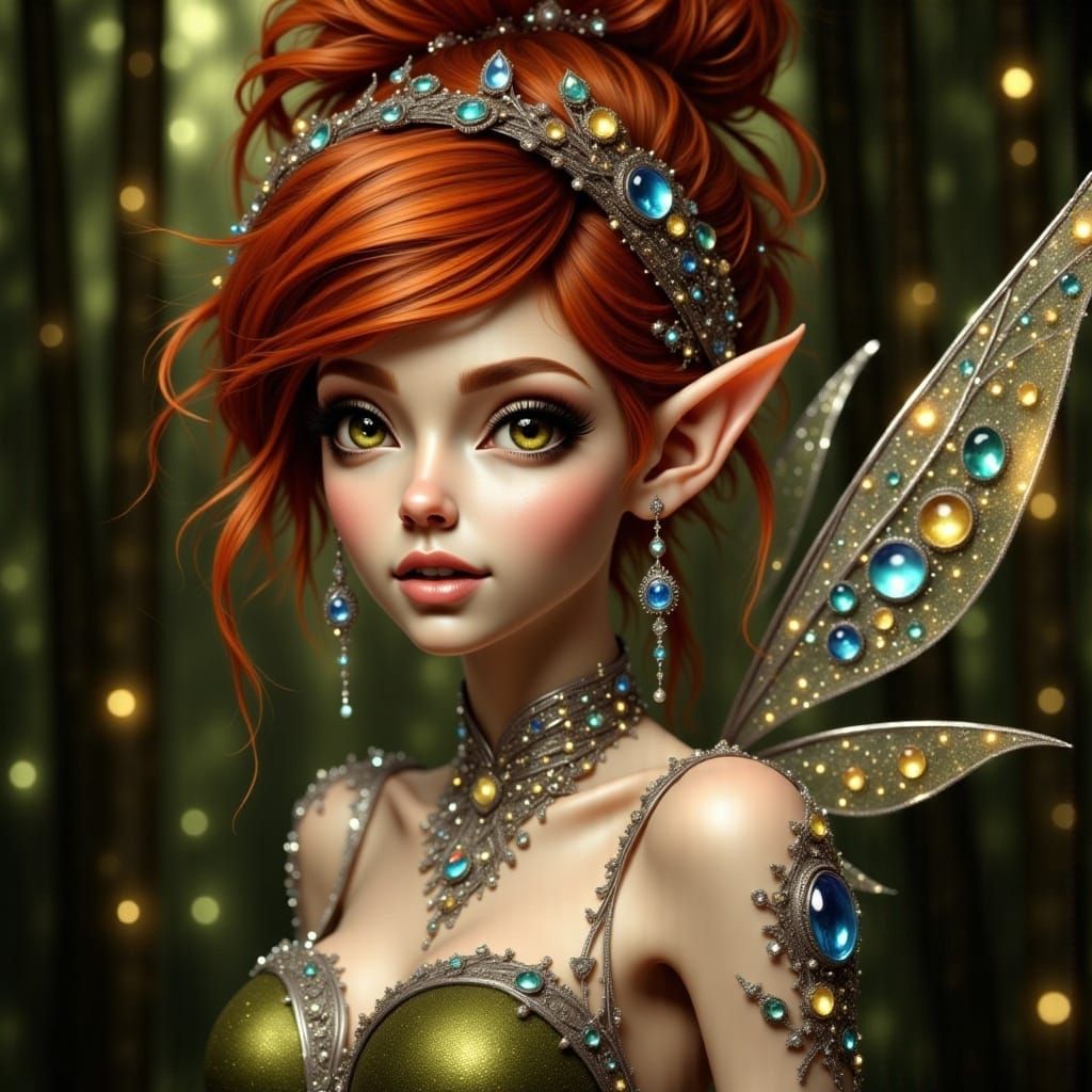 Tinkerbell in Haute Couture, Hyper-Realistic Style