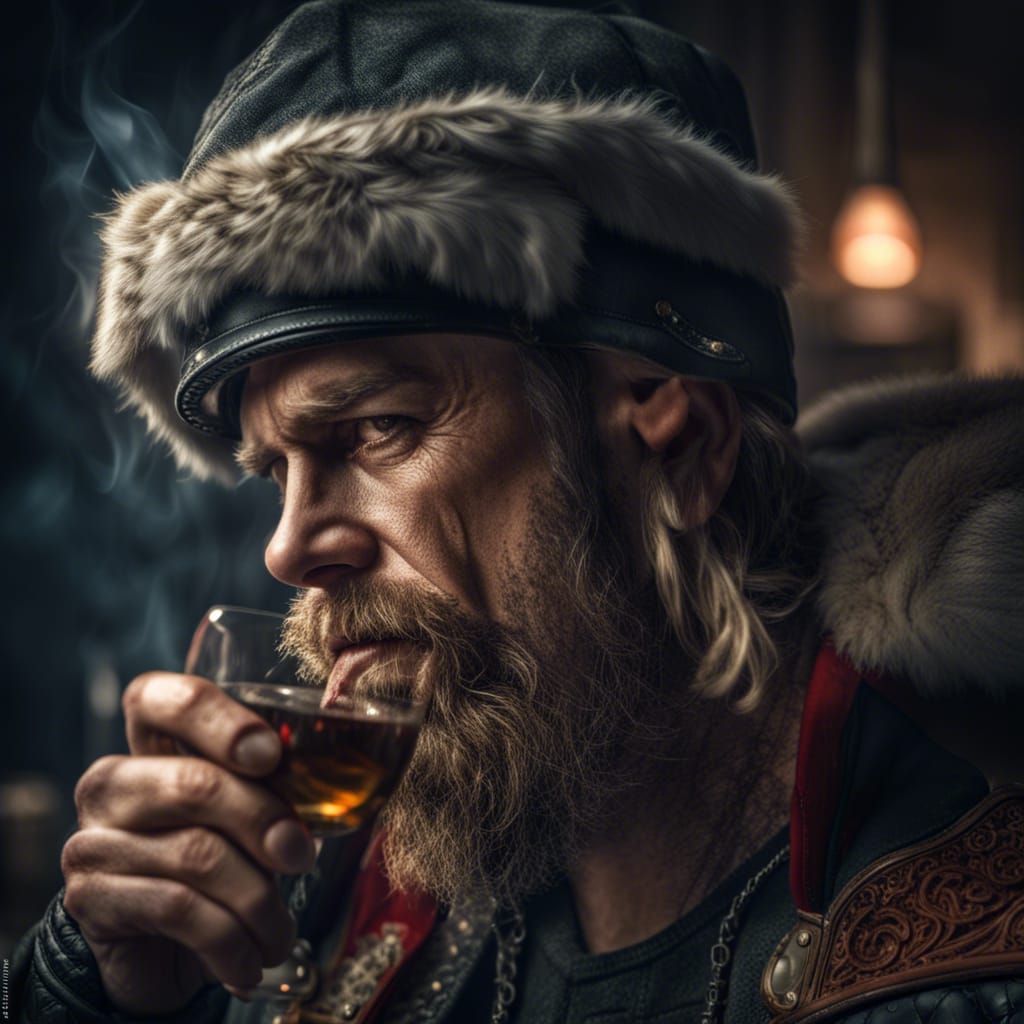 Thor Partying with Polish People: Hyperrealistic Image