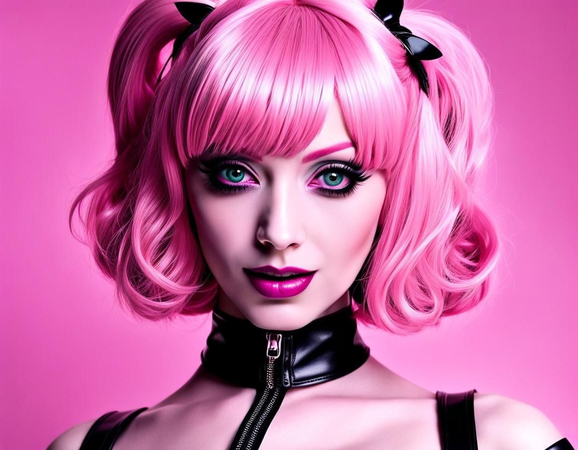 Pastel Goth Zombie Portrait in Mad Scientist Lab