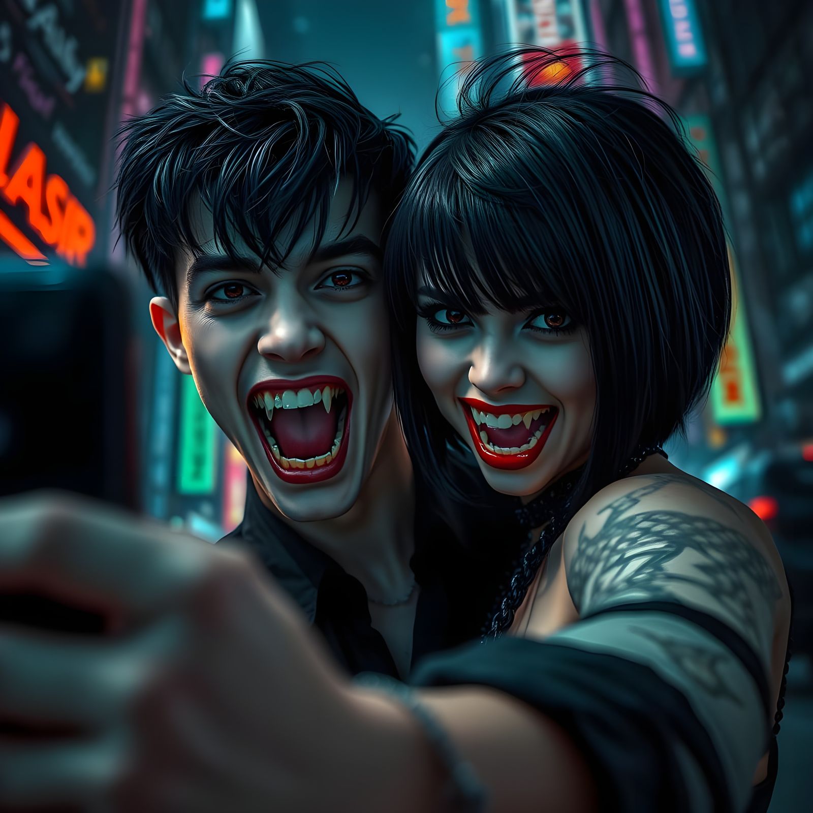 Vamp-Selfie At The Night Party