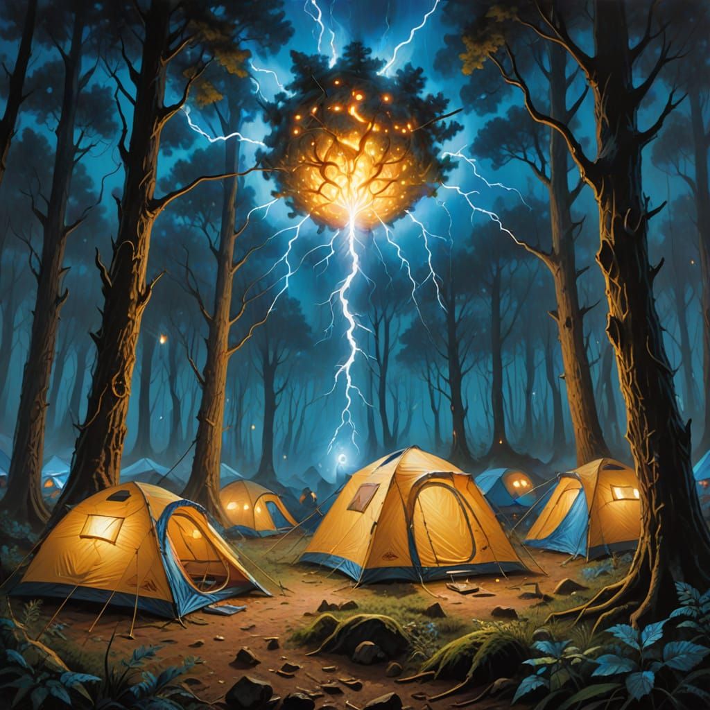 Ball Lightning Descends on Forest Campers