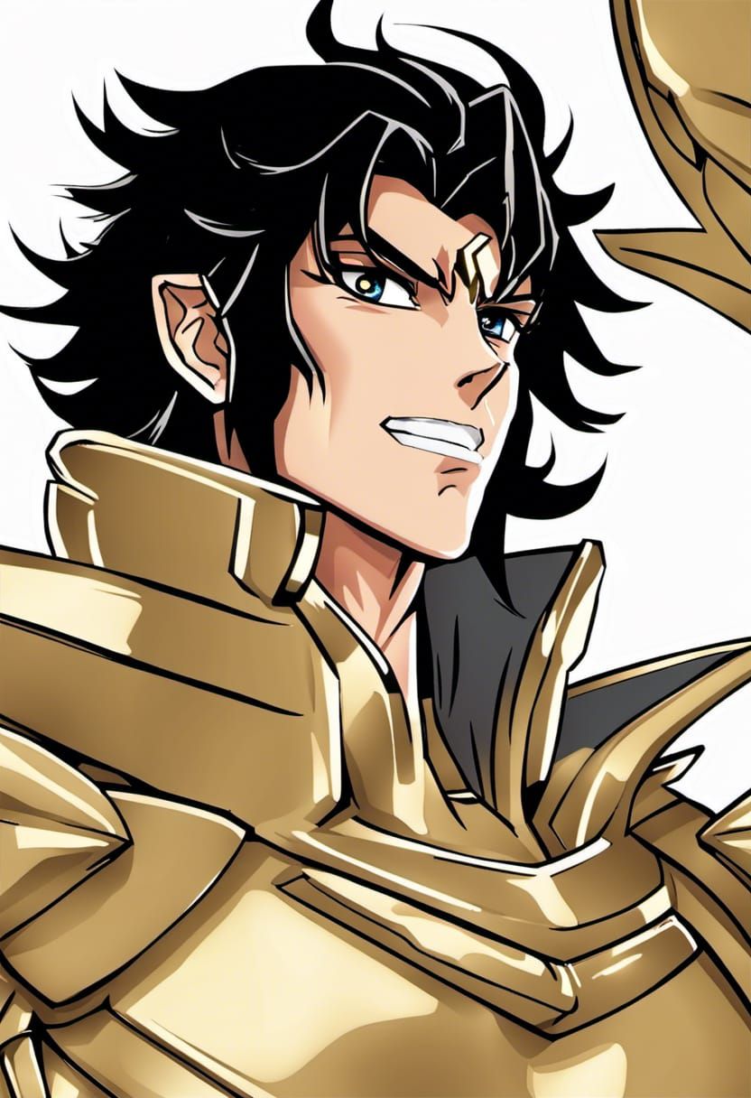 Saint Seiya Style Anime Character in Bronze Armor