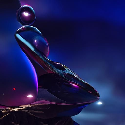 Extraterrestrial Spaceship in 3D Volumetric Lighting