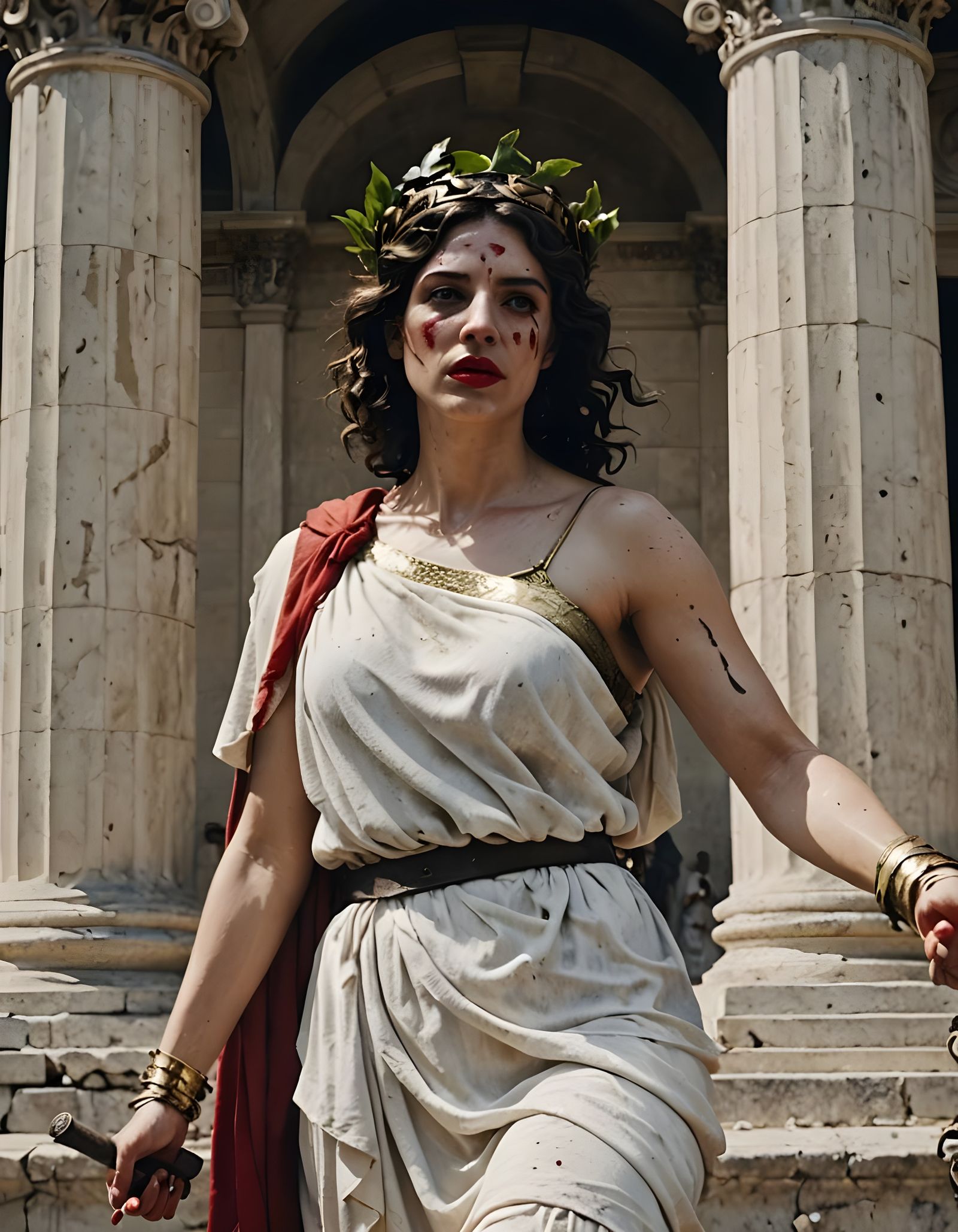 Crusader Goddess Defies Vandalism in Mediterranean Ruins