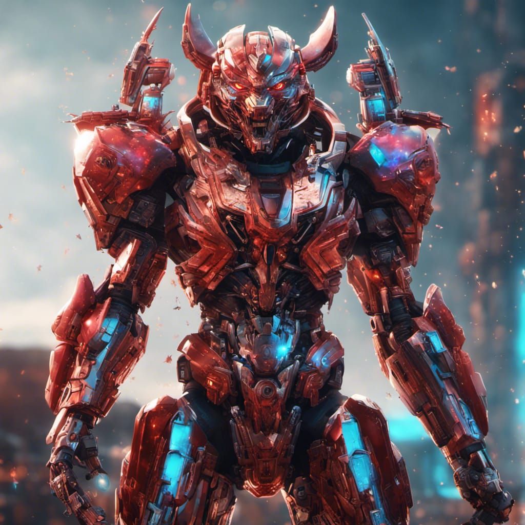 Red Tiger Warrior in Sci-Fi Armor