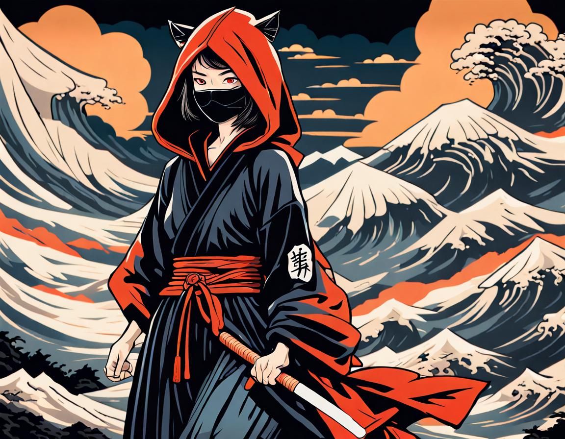 Ukiyo-e Lady ninja
