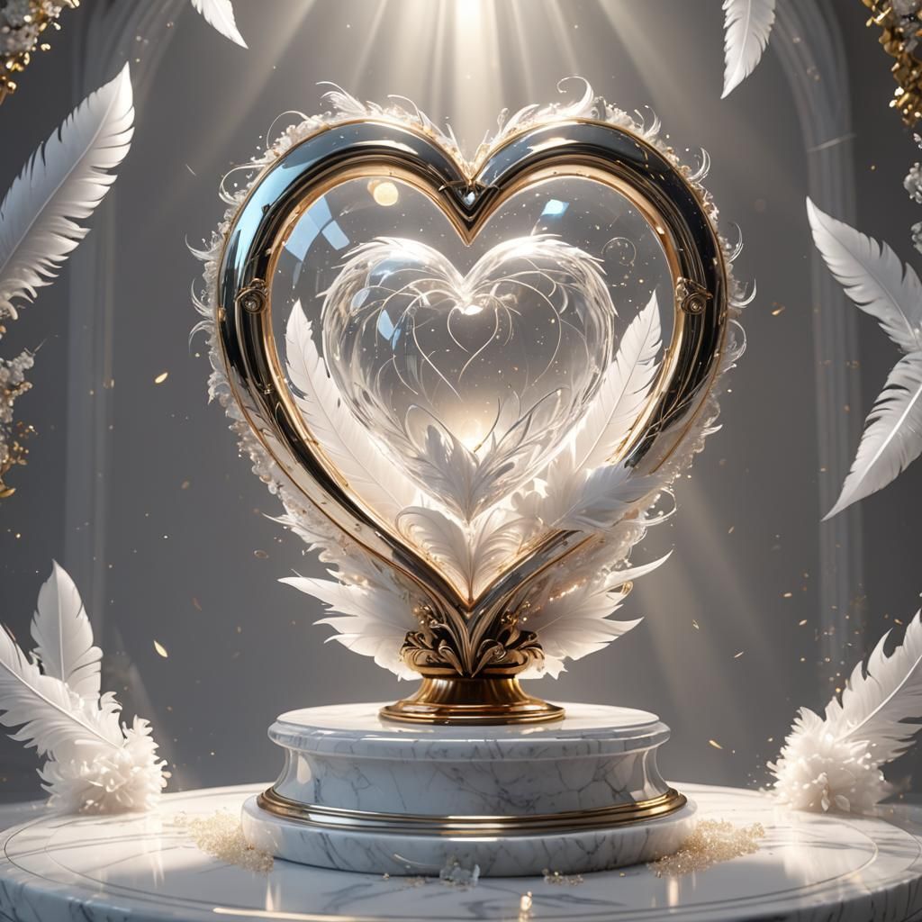 Enchanted Heart Phial in Heaven with Divine Light