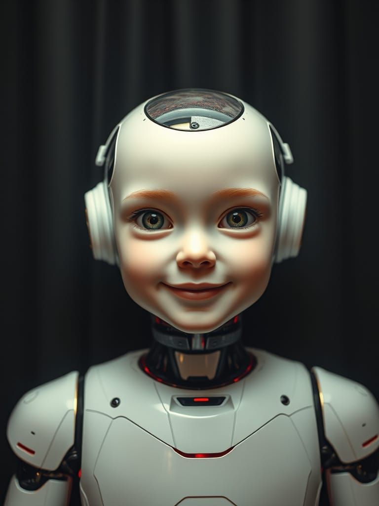 Android Portrait in Photo Booth, Impressionist Style