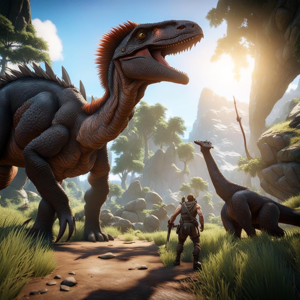 Ark Survival Evolved: Epic 3D Game Scene