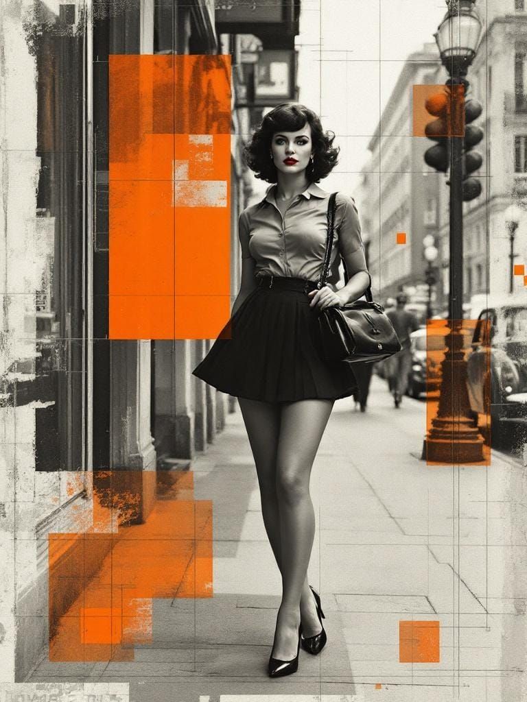 Modernist Pin-Up in Urban Melancholy: Bauhaus Style