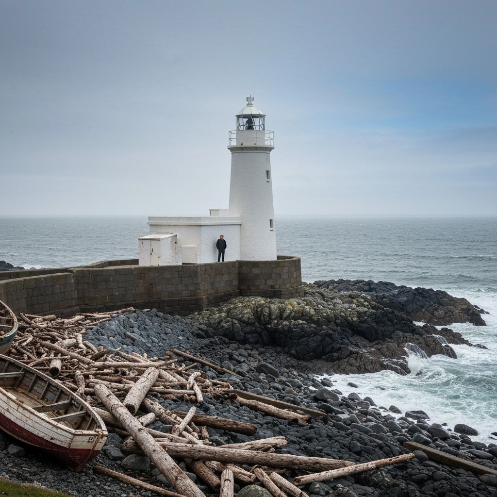 Bluestone Lighthouse on Scottish Shore