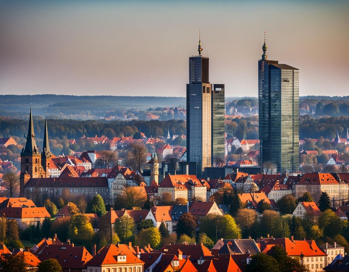 Racibórz/Ratibor Skyline: Professional Photography with Boke...