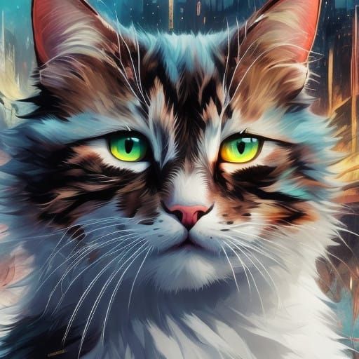 Realistic Cat Wakes Up on New Year's Day