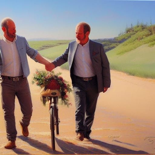 Married Couple: Oil Painting by James Gurney