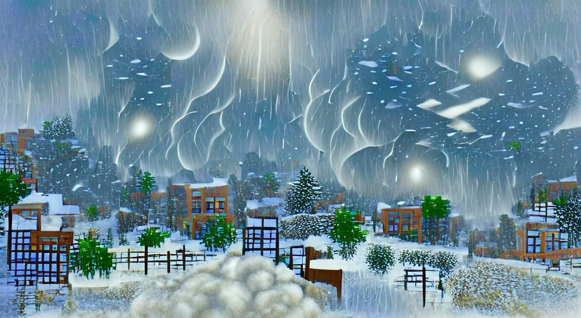 AI Image of a Snowy Storm