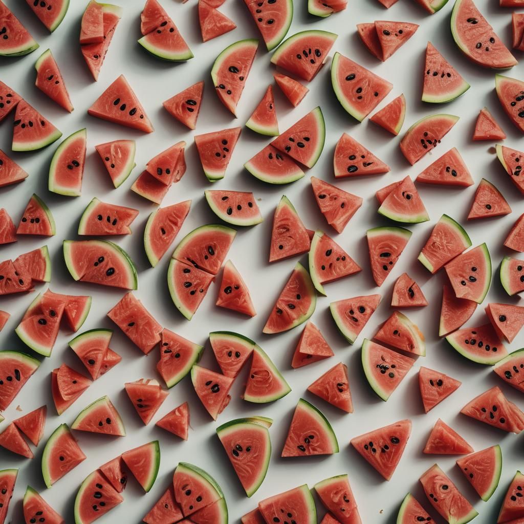Cinematic Watermelon Slices with Golden Lighting