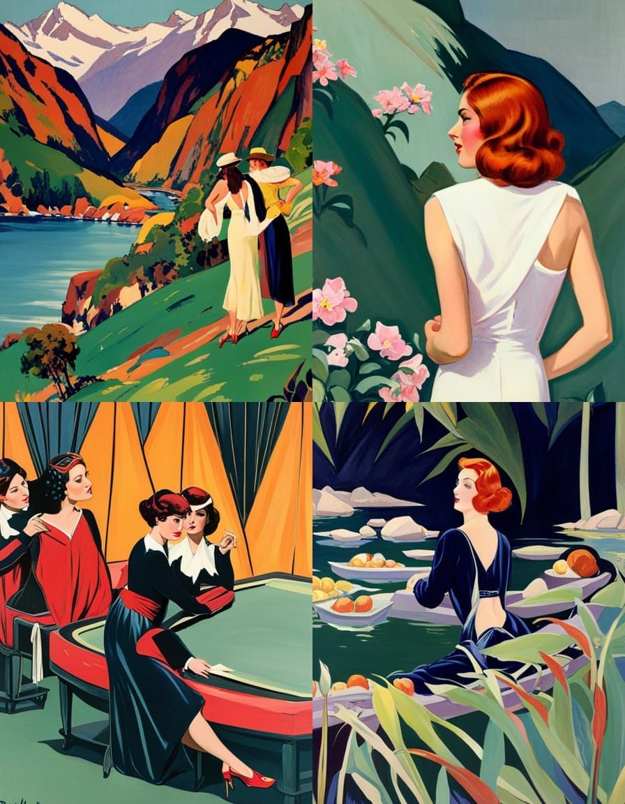 Artwork in the Style of Randolph Stanley Hewton