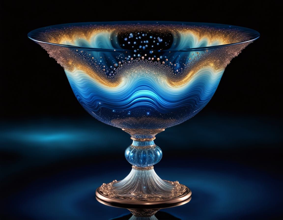 Glowwings Against an Inky-Blue Sky of Liquified Stars