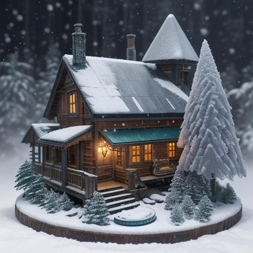 Micro Steam Engine World Under Glass Dome