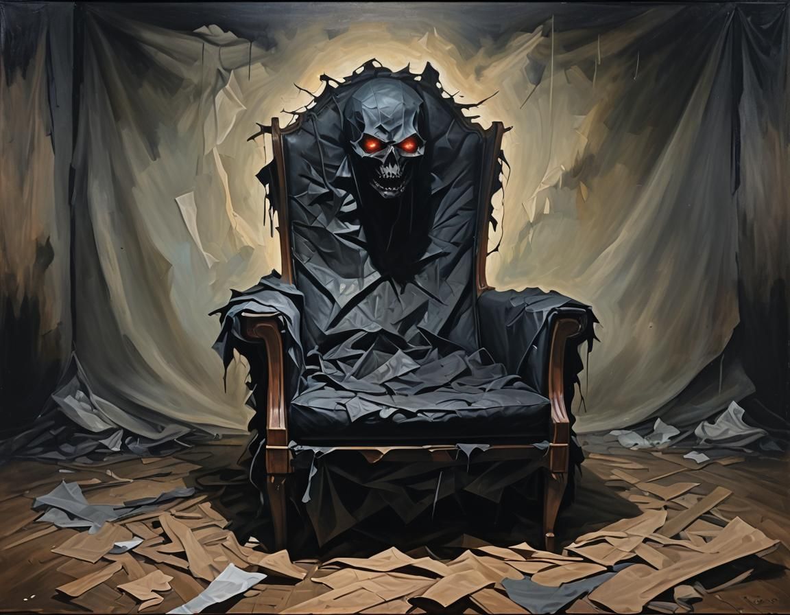 Haunted Pareidolia: Monstrous Silhouette in the Dark