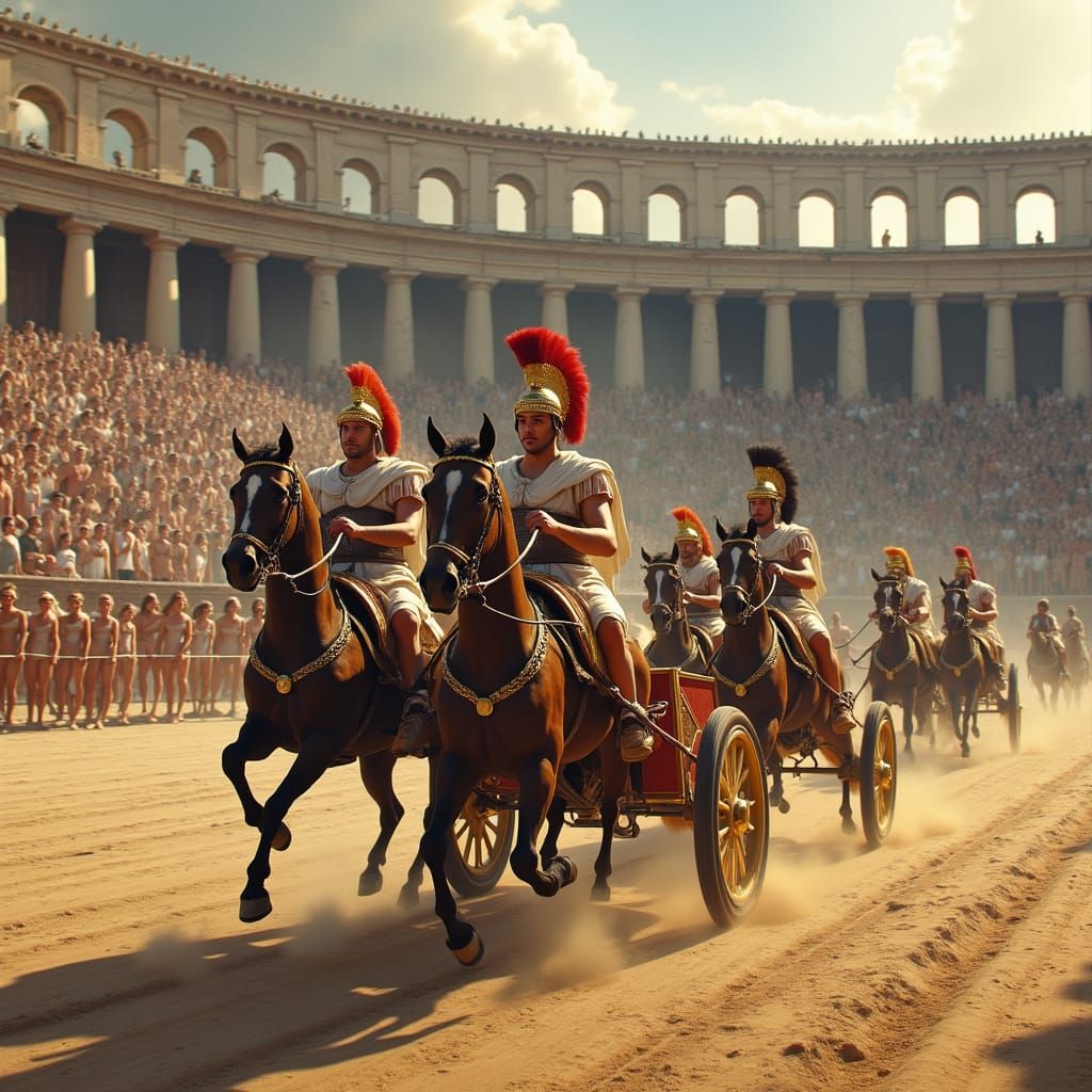 Ancient Roman Chariot Racing in the Circus Maximus