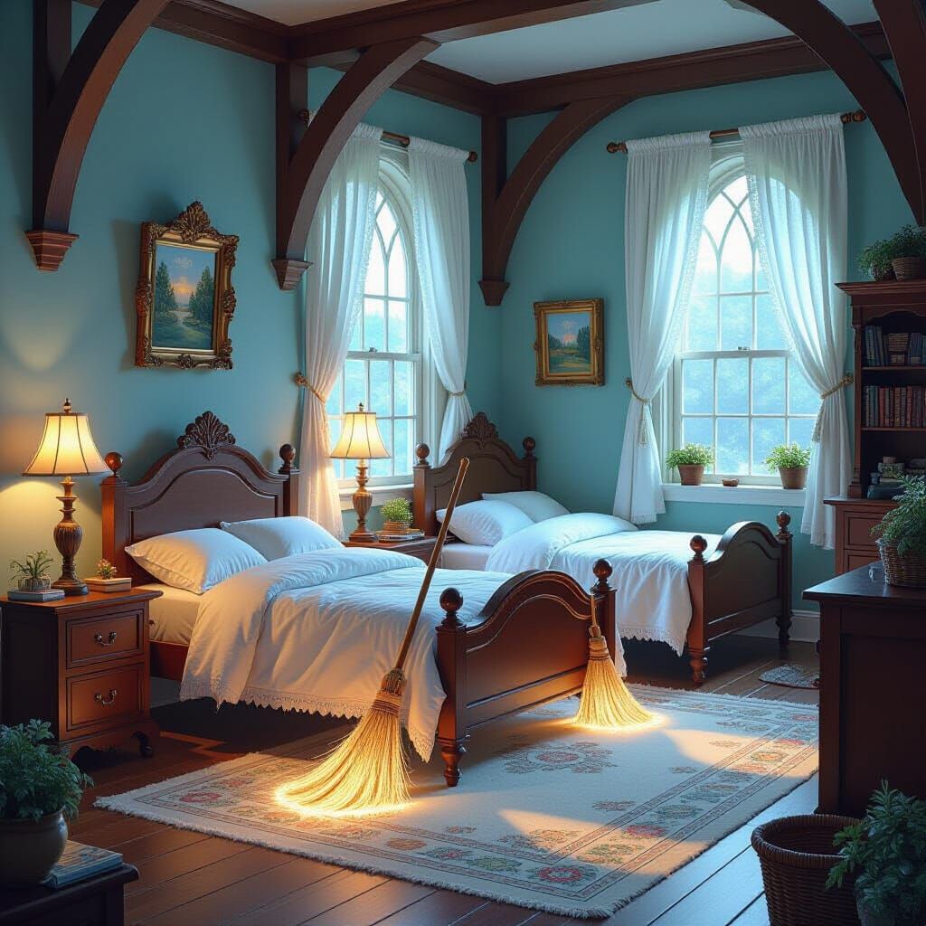 Magical Chores: Enchanted Furniture Cleans in Fantasy Realm