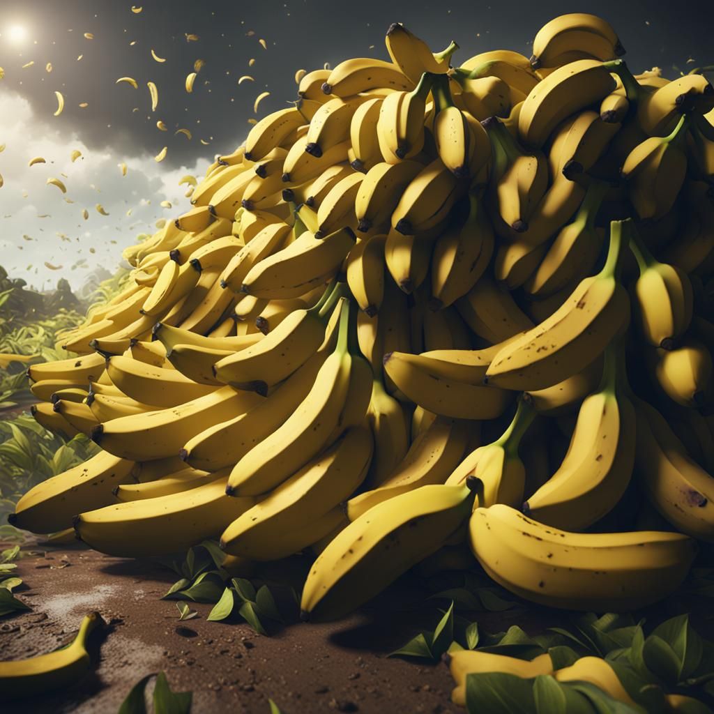 Banana Tornado in 3D Unreal Engine Style