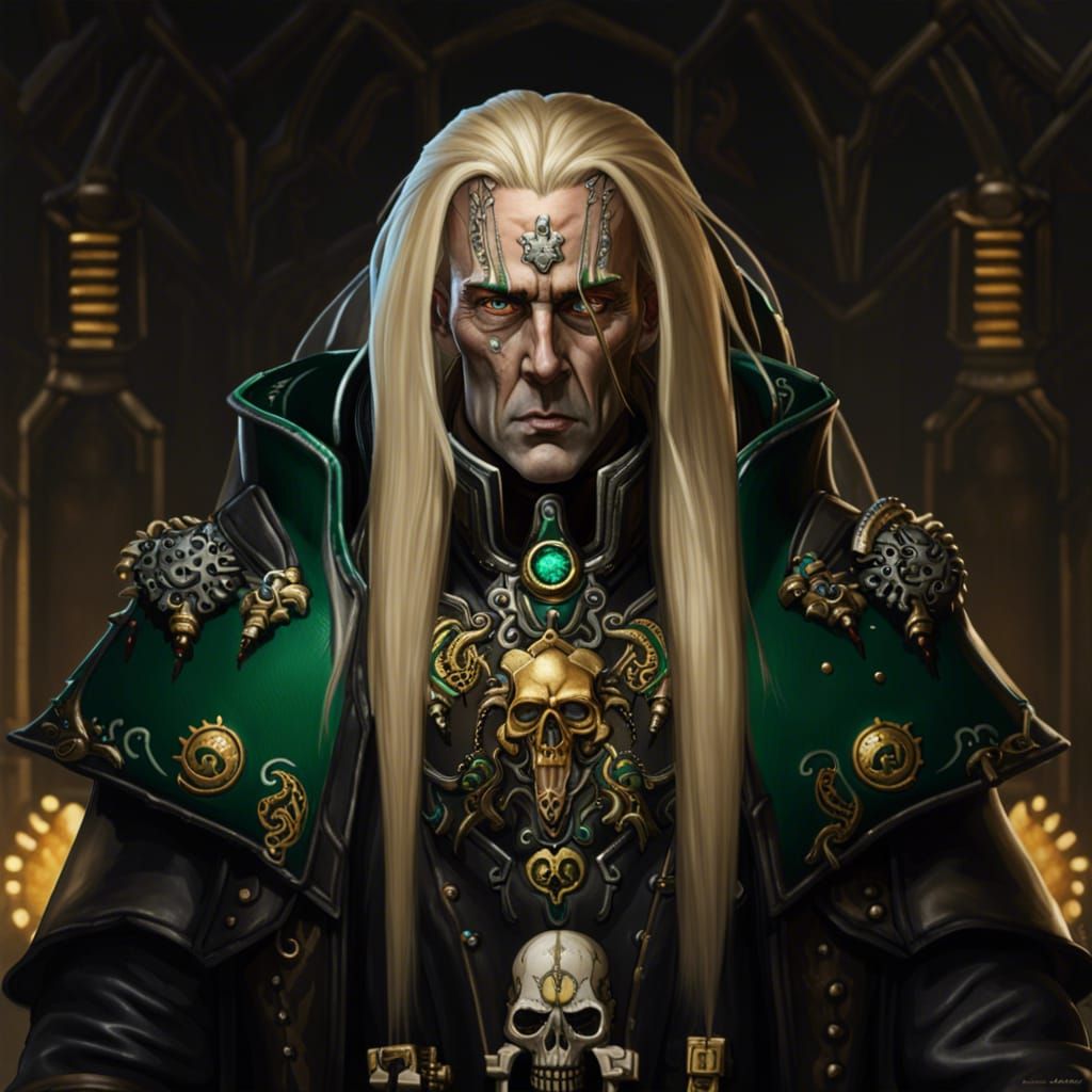 Mechanicus Techno Priest Portrait in Hyperrealism