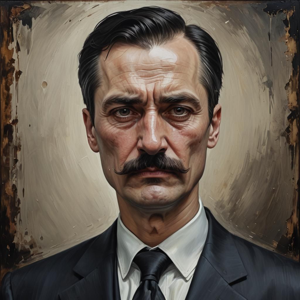 Hyperrealistic Portrait of a Weary Russian Politician