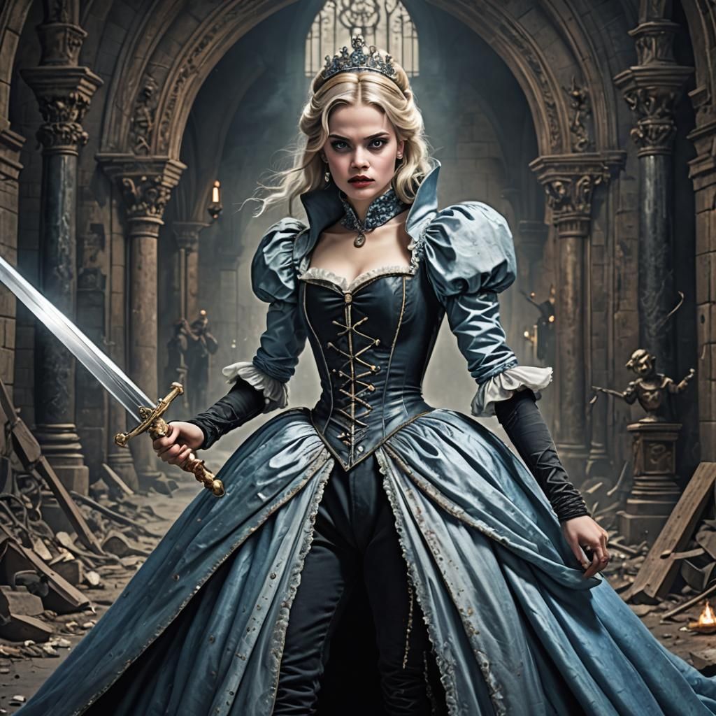 Cinderella: Fierce Gothic Heroine with Sword