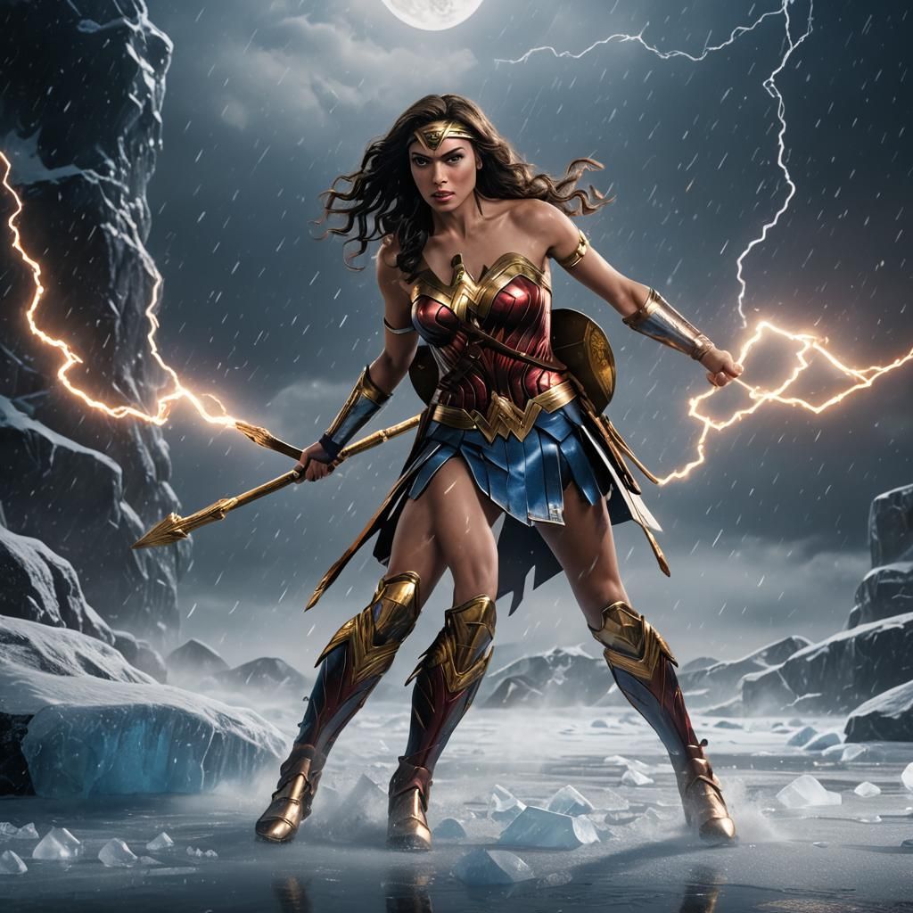 Dakota Moon as Wonder Woman: Lightning Ice Showl