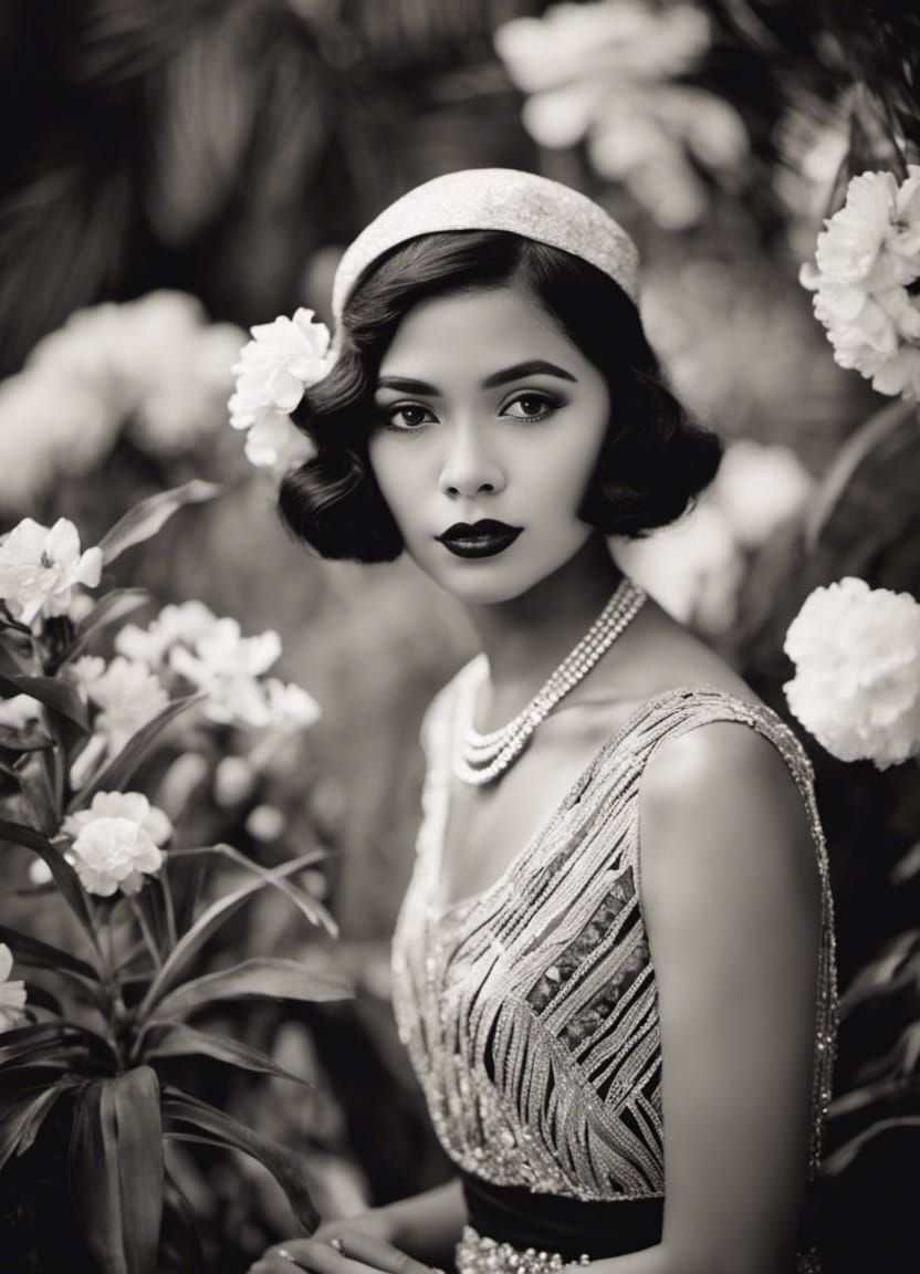 Vintage 1920s Indonesian Flapper Photo