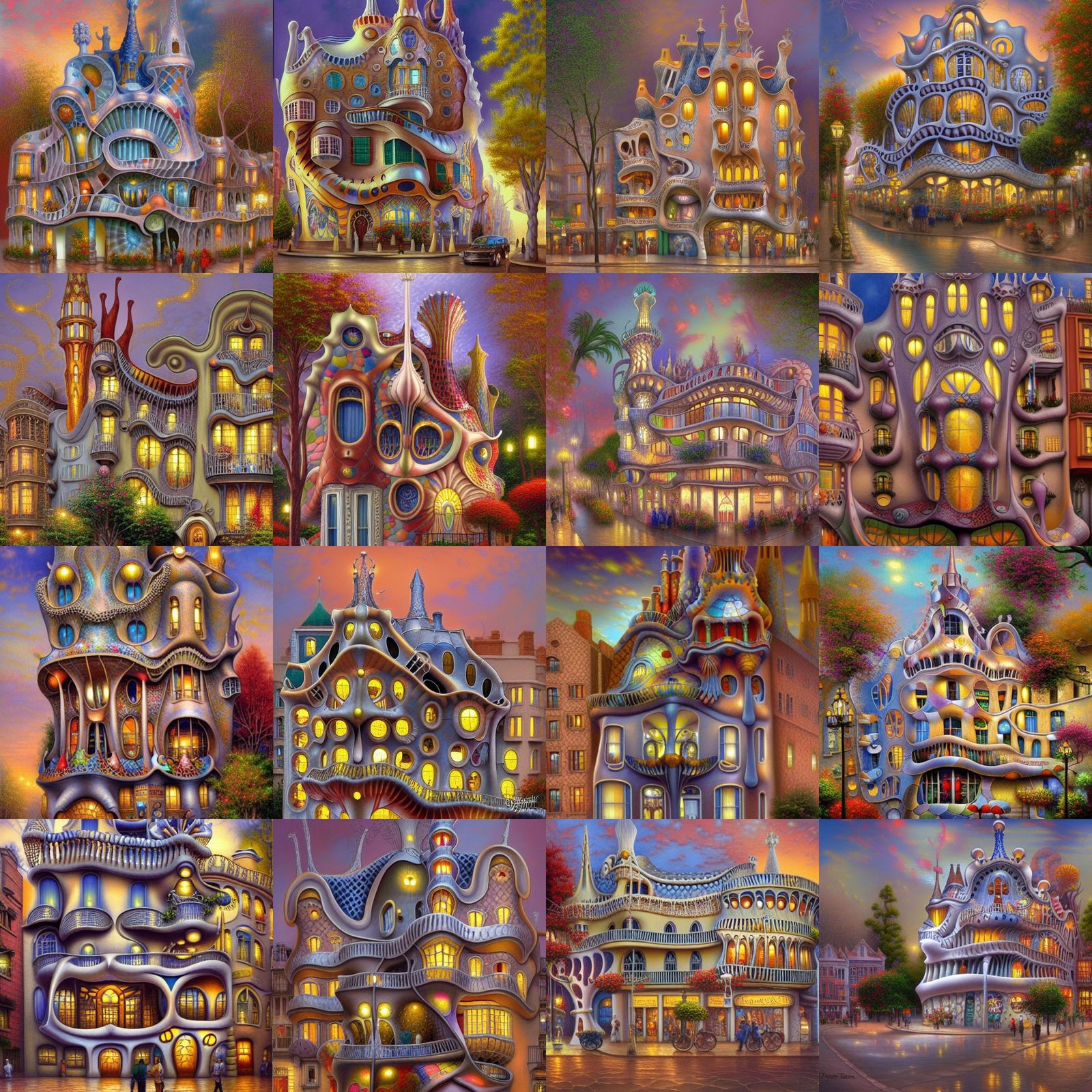 Casa Batllo in a Visionary Landscape Style