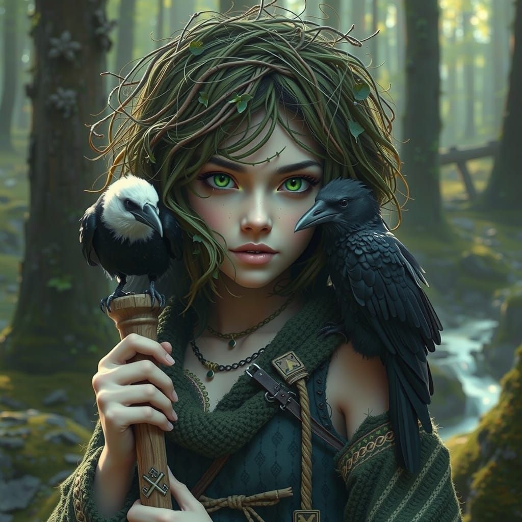 Mystical Forest Gnome in Whimsical, Dreamlike Landscape