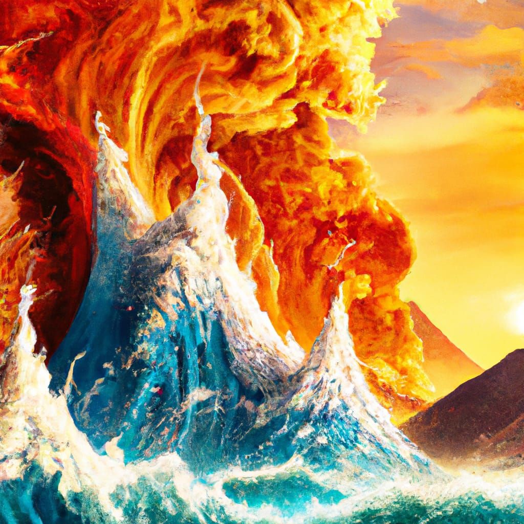 Inferno Wave Concept Art in Hyperrealistic Style