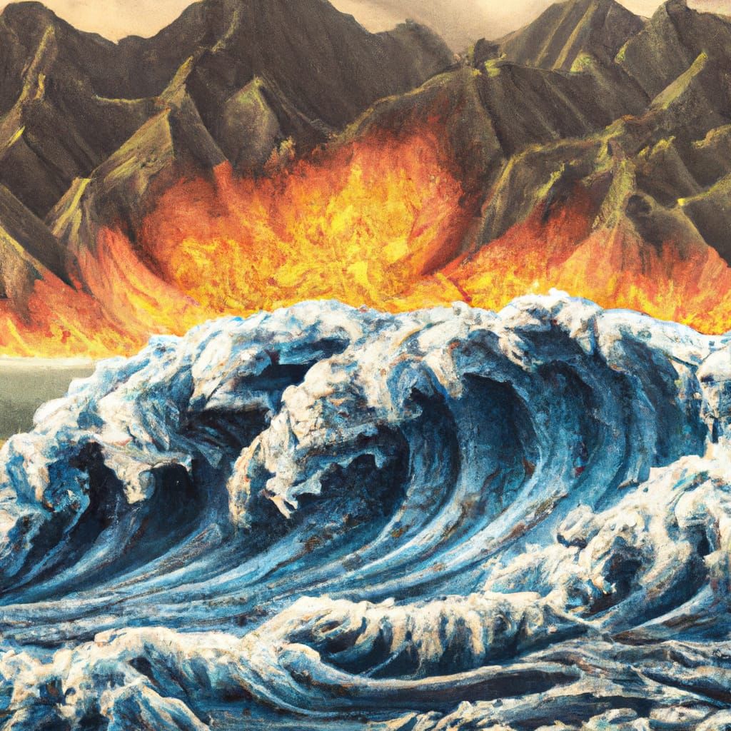 Epic Fire Wave Elemental Concept Art