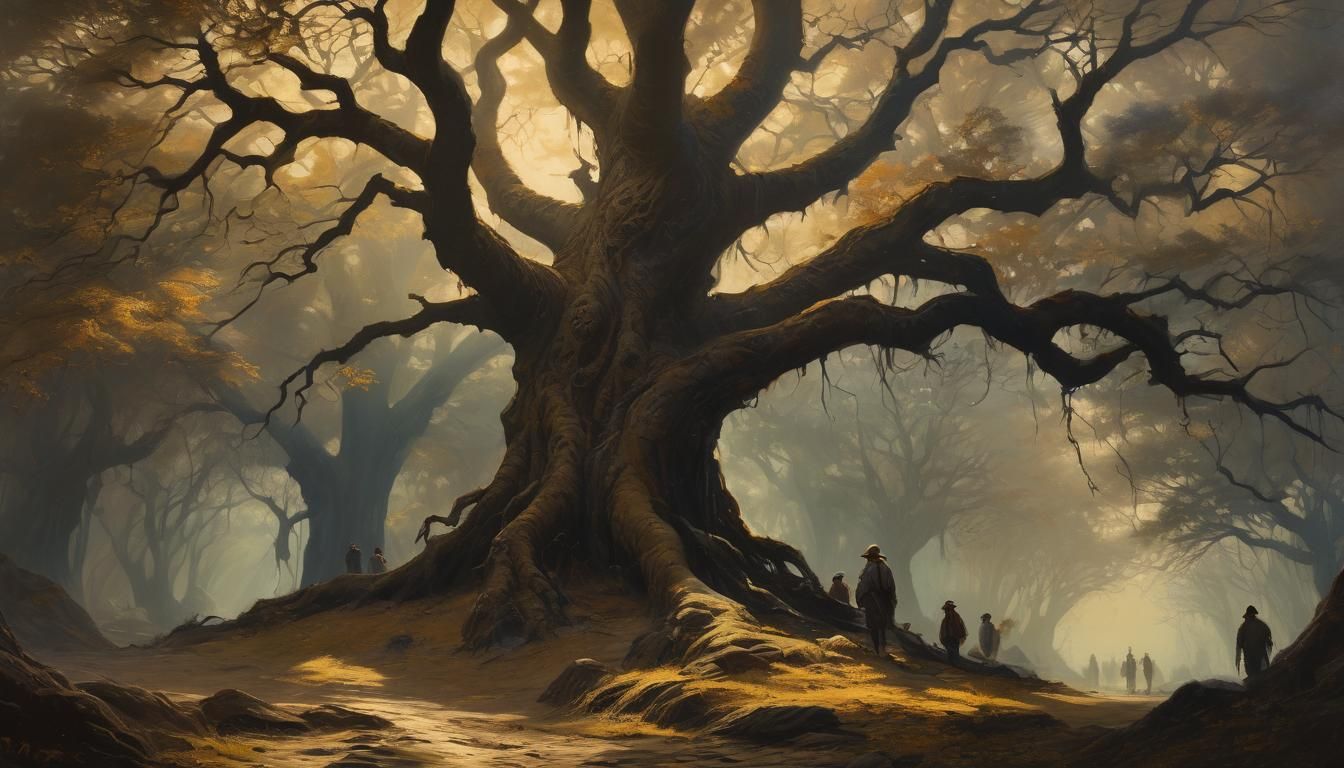 Mystical Figures Emerge in Gurney-esque Oil Painting