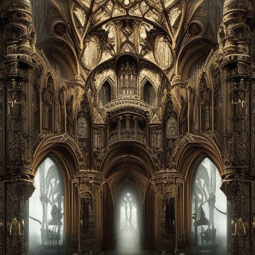 Gothic Home Decor: Cinematic Digital Painting