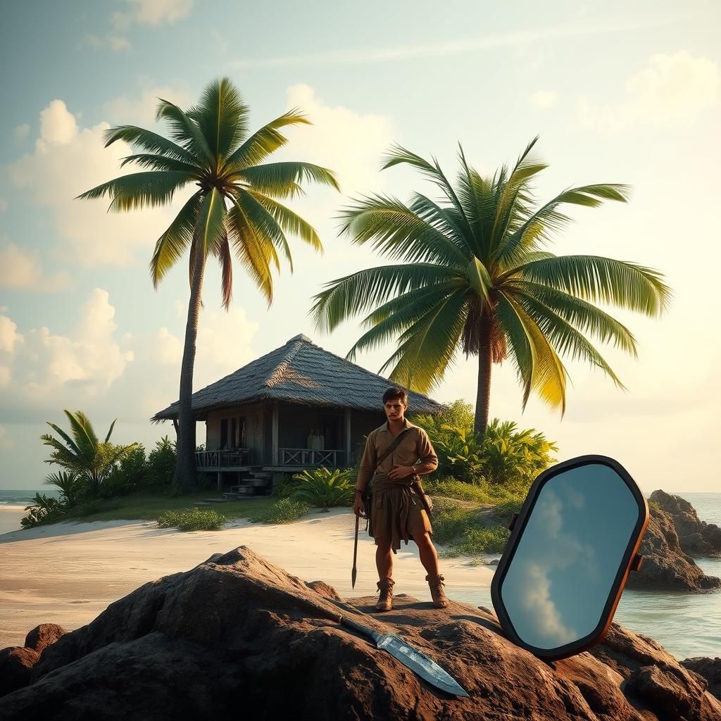 Desert Island Bungalow in Realistic Style