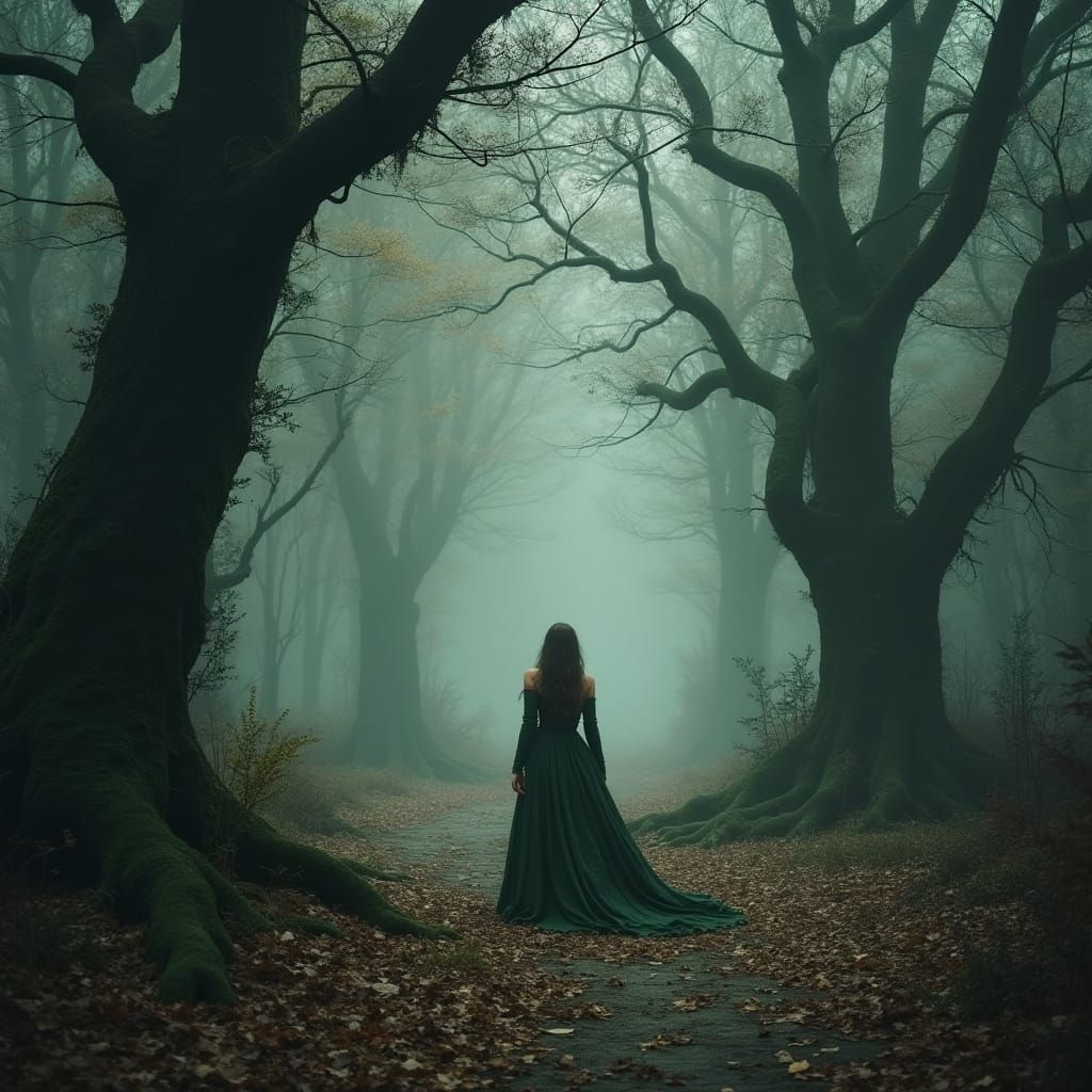 Mystical Celtic Forest with Ancient Runes