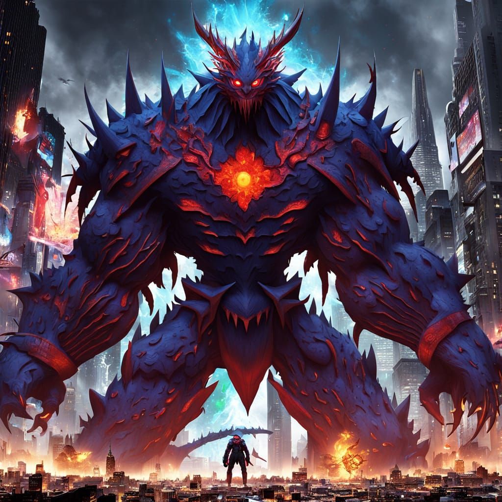 Epic Anime Kaiju Rises from Ruins