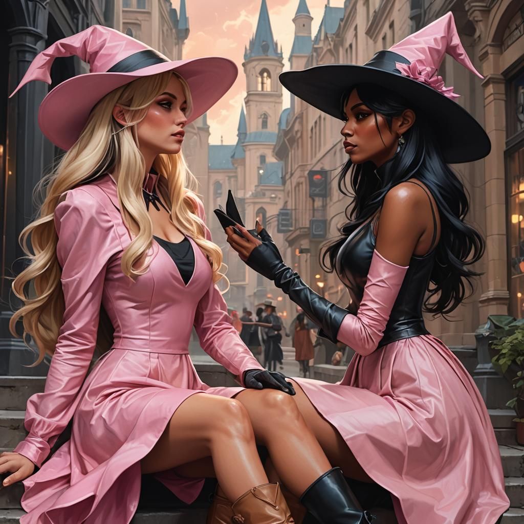 Two Girls Portrait in Hyperdetailed Digital Art