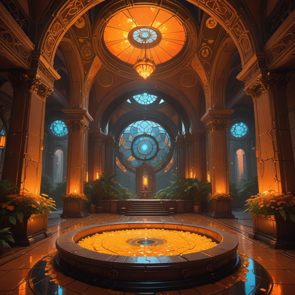 Preparation Antechamber Interior in Art Nouveau Style