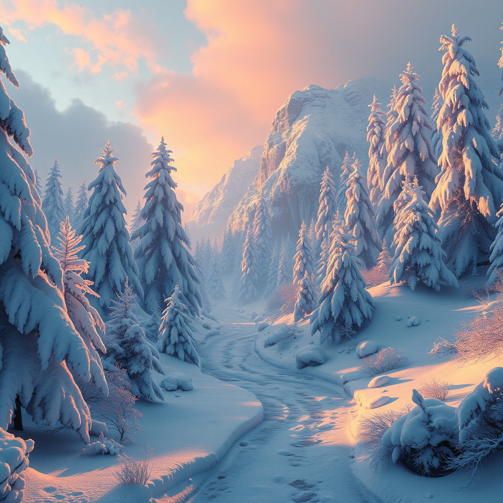 Winter Wonderland: A Detailed Matte Painting